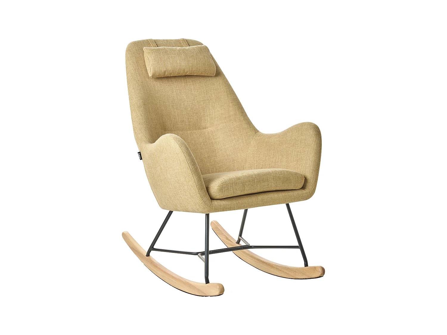 Fauteuil à bascule ARRIE Tissu Jaune