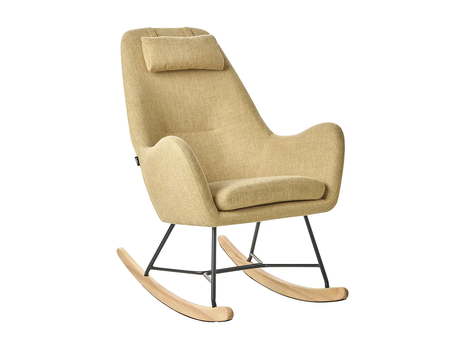 Fauteuil à bascule ARRIE Tissu Jaune