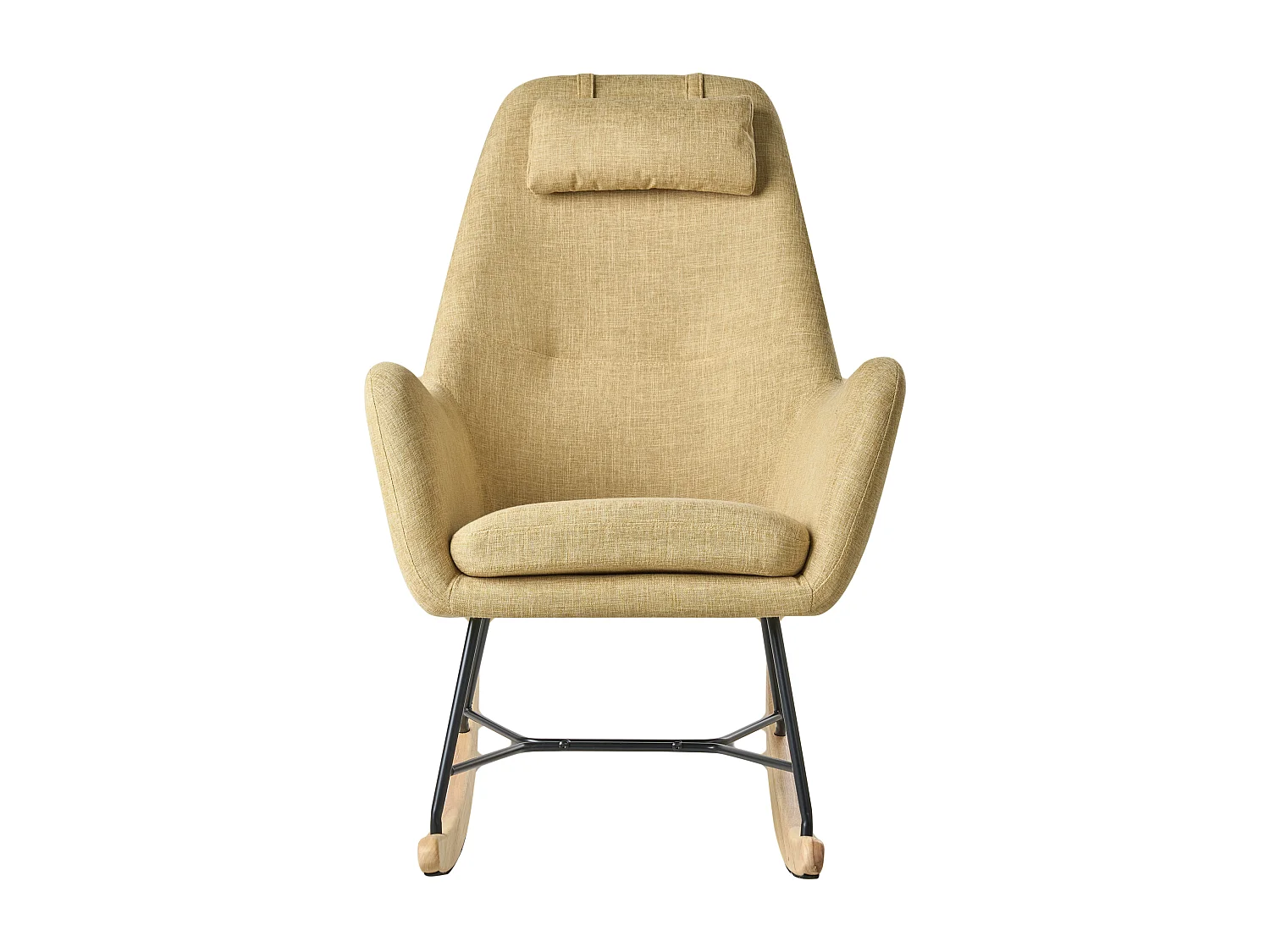 Fauteuil à bascule ARRIE Tissu Jaune