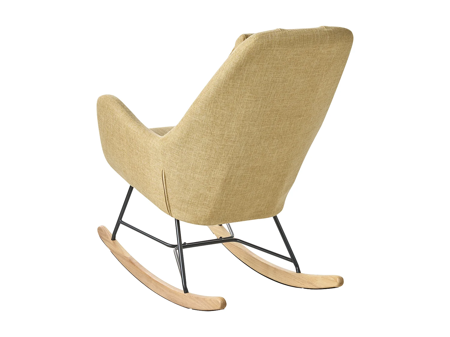 Fauteuil à bascule ARRIE Tissu Jaune