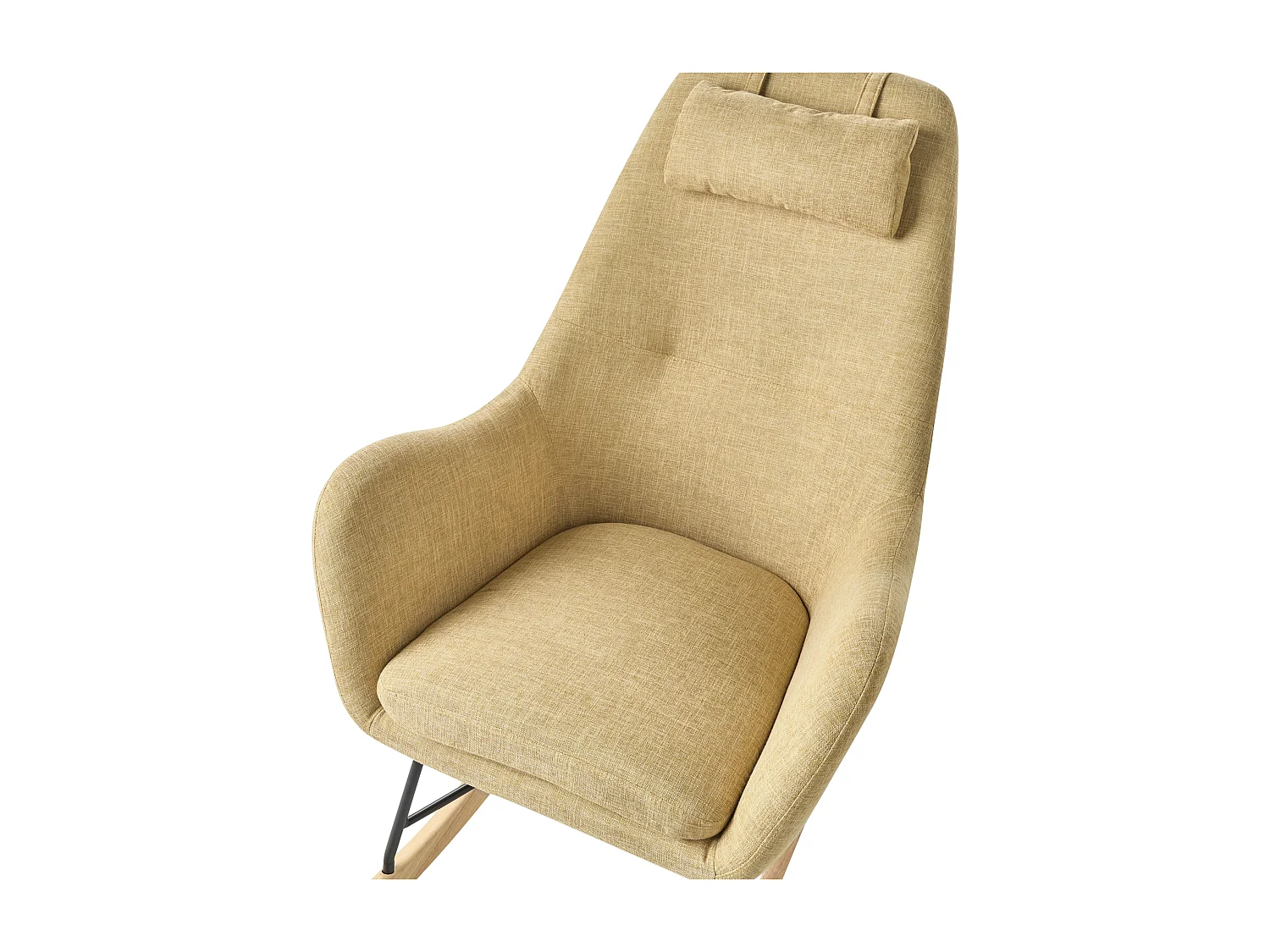 Fauteuil à bascule ARRIE Tissu Jaune