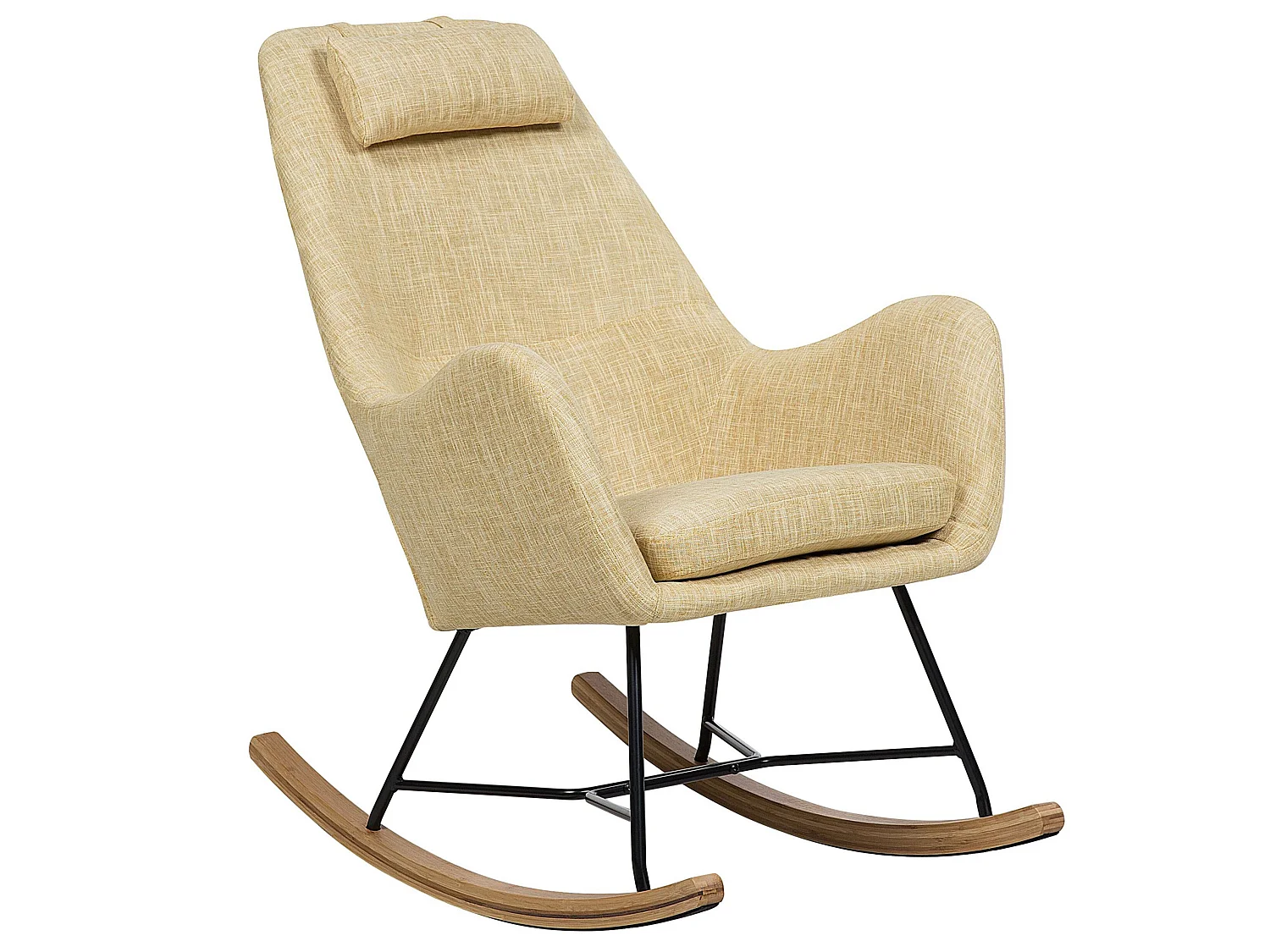 Rocking Chair ARRIE Fabric Yellow