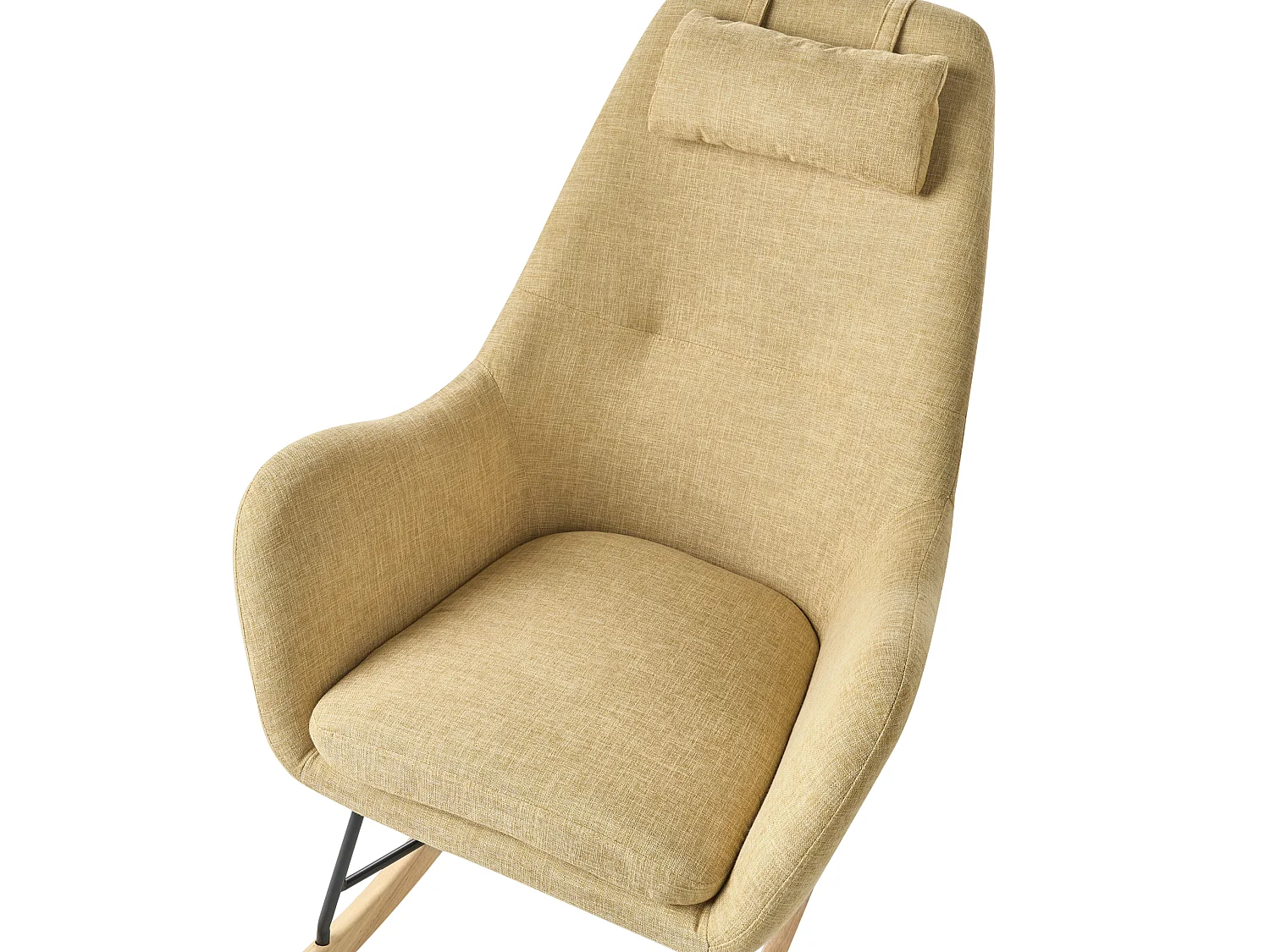 Rocking Chair ARRIE Fabric Yellow