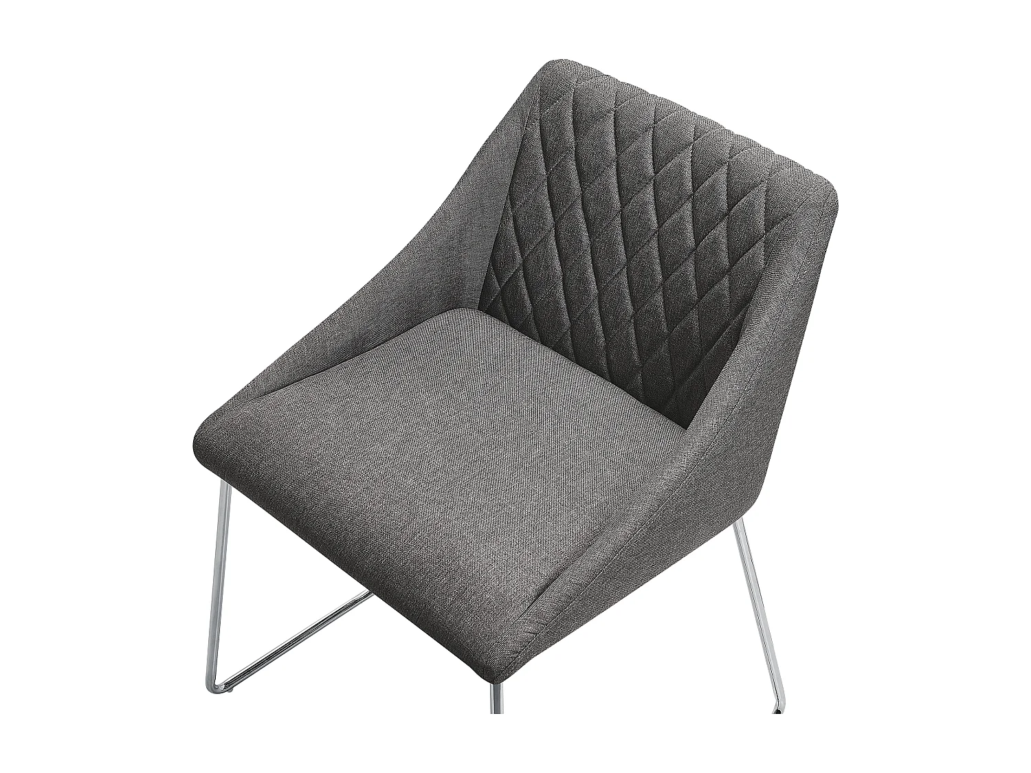 Lot de 2 chaises de salle à manger ARCATA Gris foncé