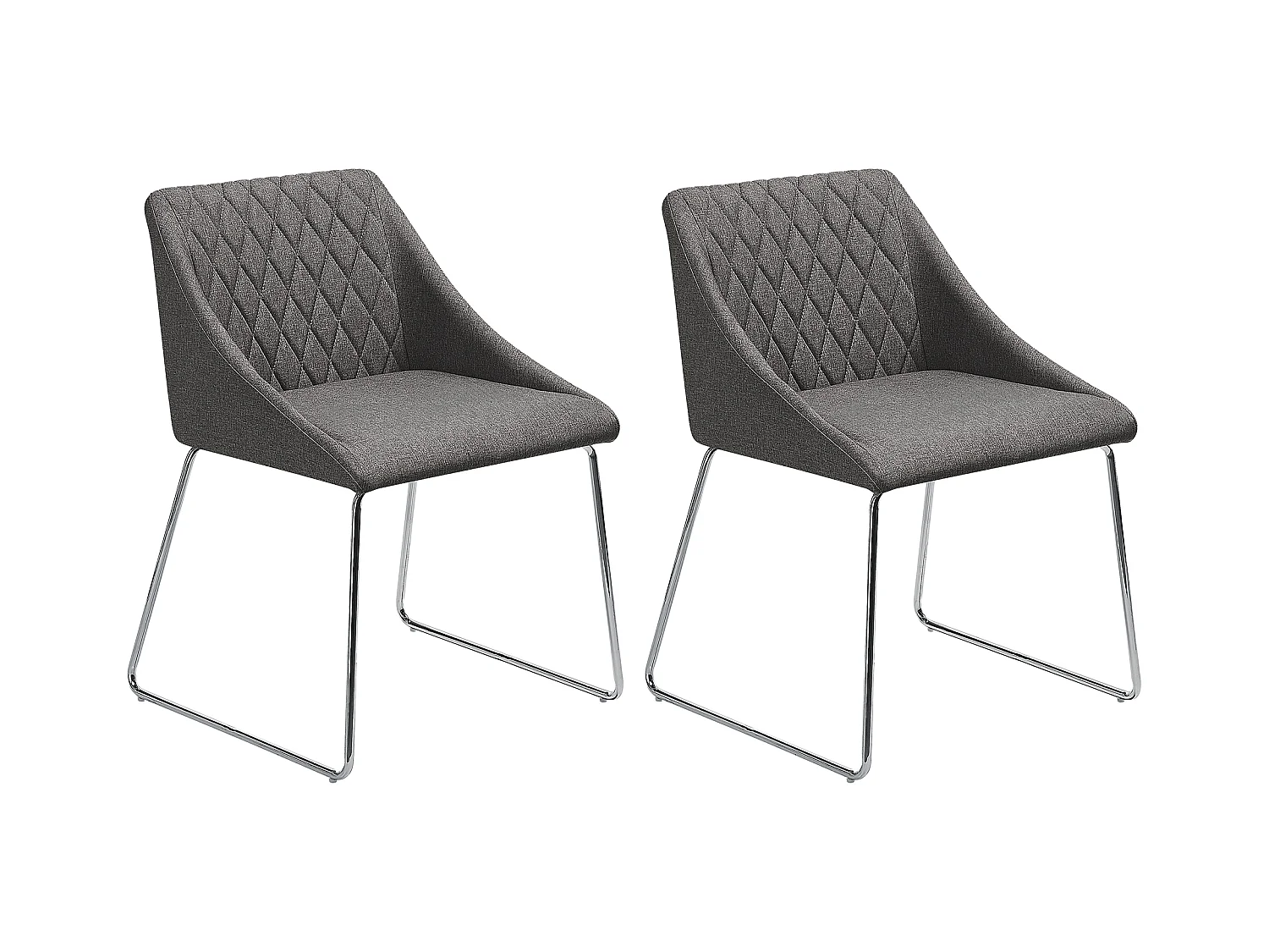 Set van 2 eetkamerstoelen ARCATA Donkergrijs