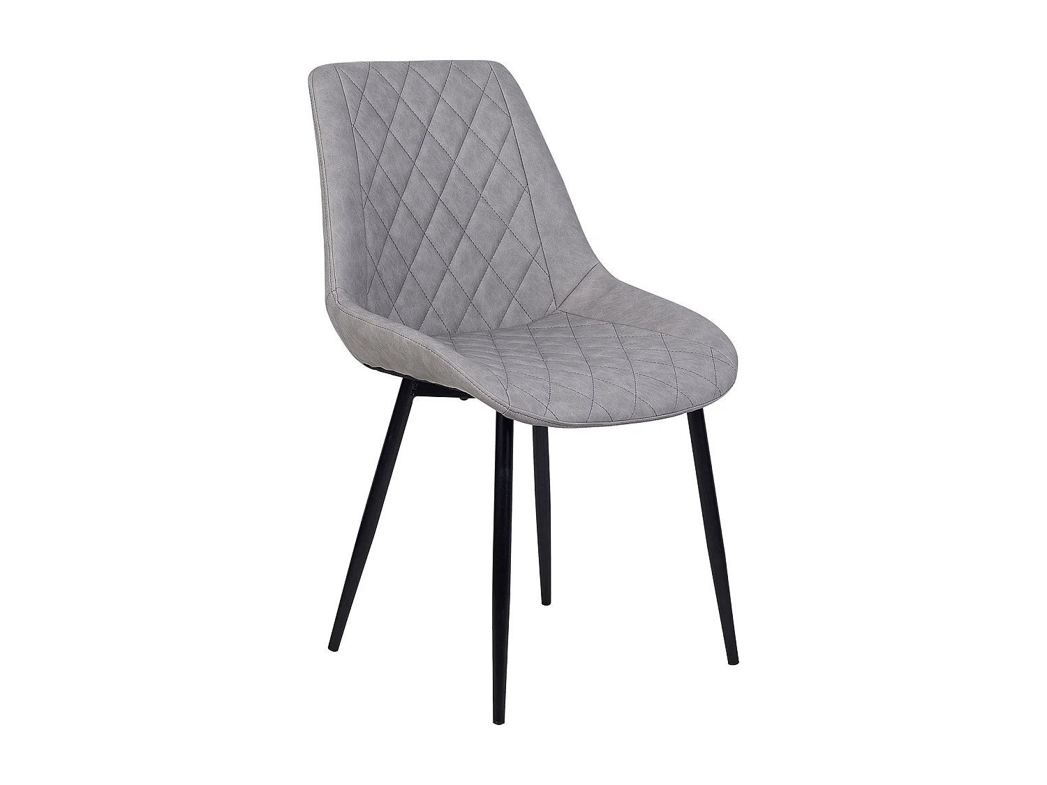 Lot de 2 chaises de salle à manger MARIBEL Cuir PU Gris clair