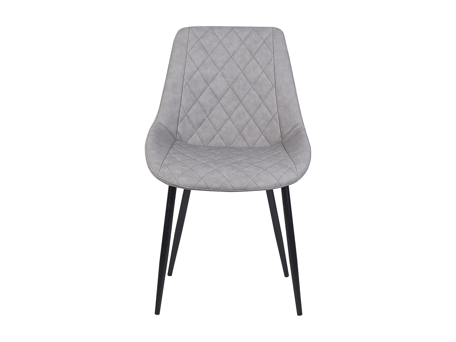 Lot de 2 chaises de salle à manger MARIBEL Cuir PU Gris clair