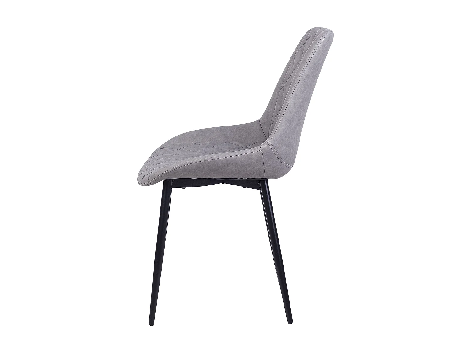 Lot de 2 chaises de salle à manger MARIBEL Cuir PU Gris clair