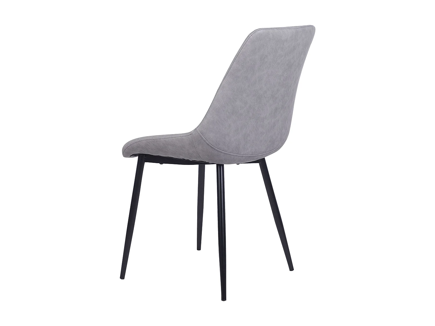 Lot de 2 chaises de salle à manger MARIBEL Cuir PU Gris clair