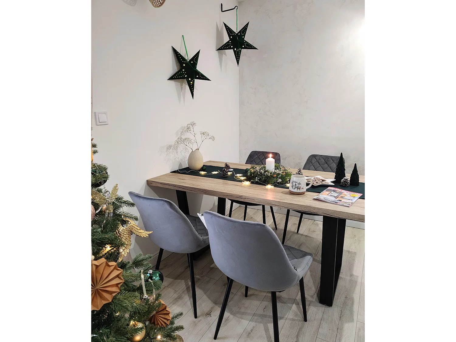 Set van 2 eetkamerstoelen MARIBEL Kunstleer Lichtgrijs