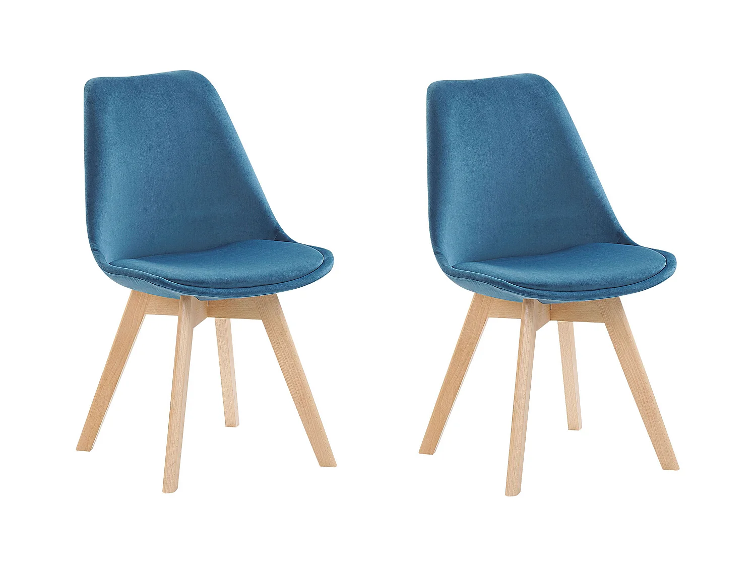 Set van 2 eetkamerstoelen DAKOTA II Fluweel Blauw