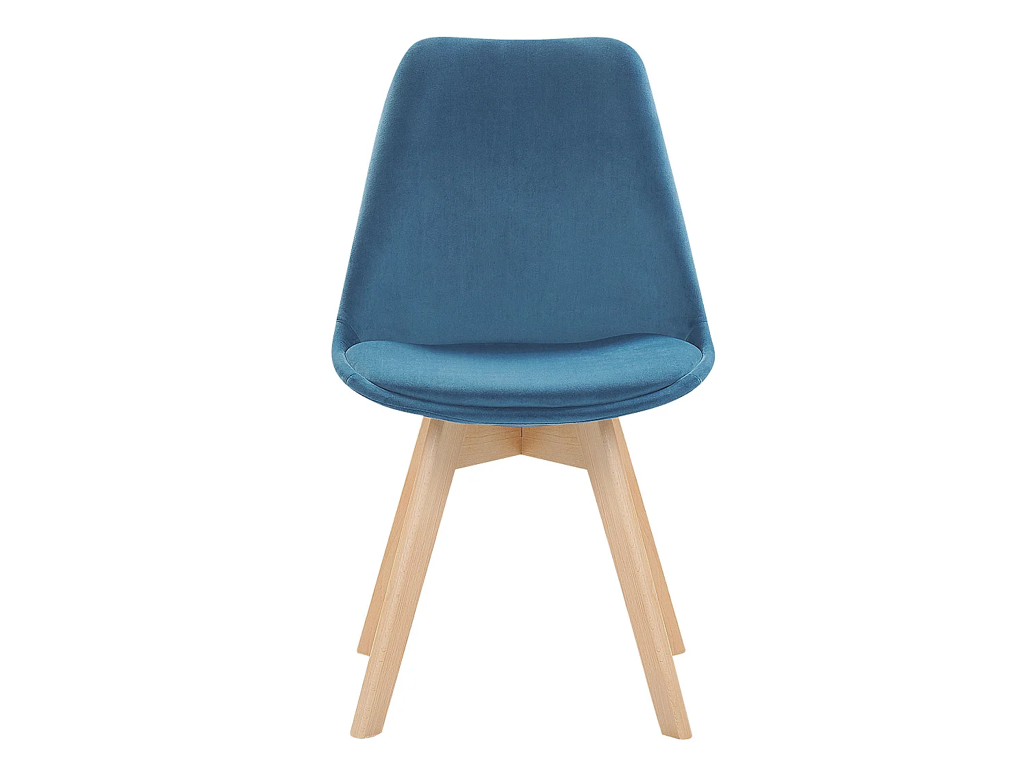 Lot de 2 chaises de salle à manger DAKOTA II Velours Bleu