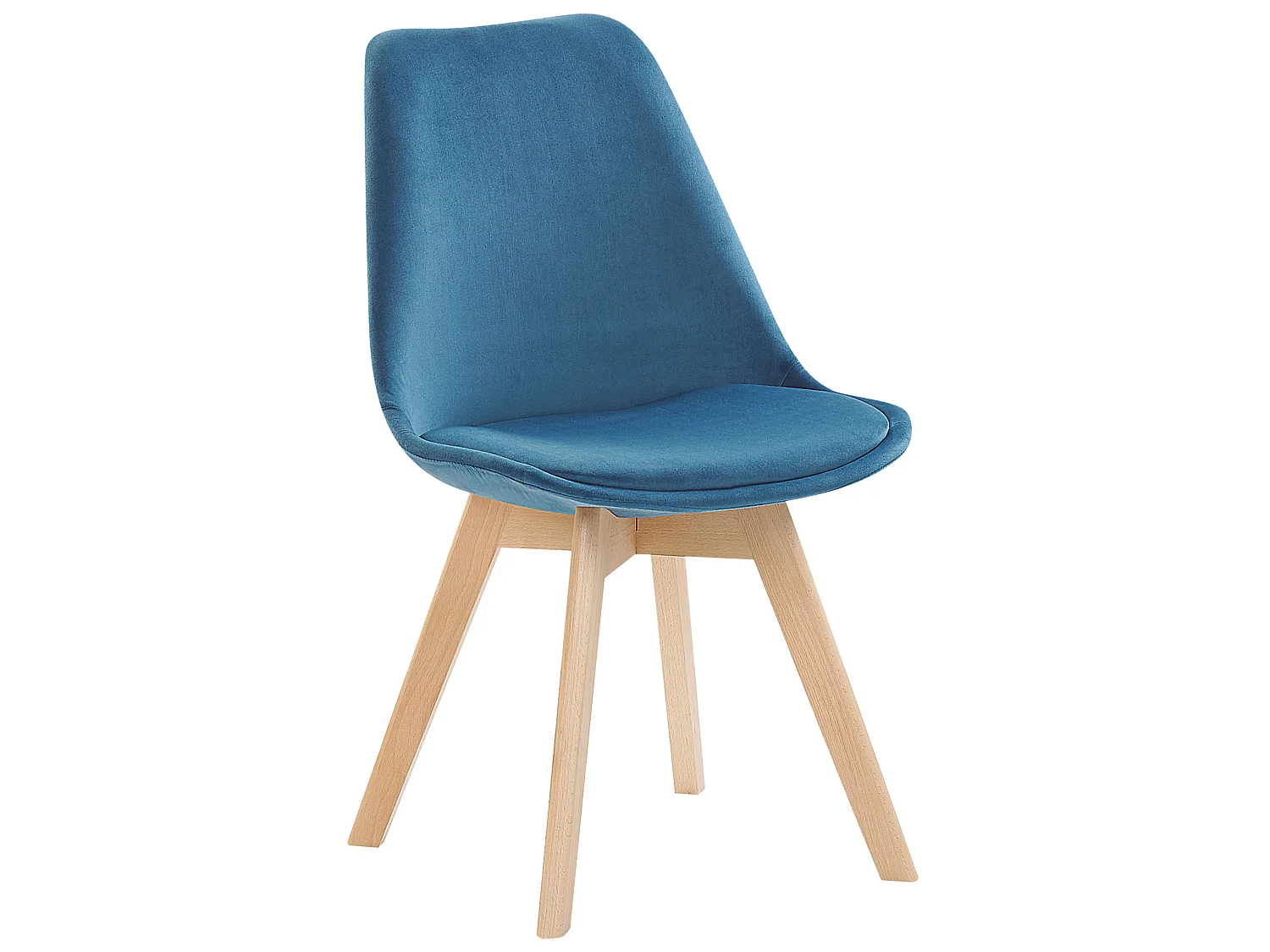 Lot de 2 chaises de salle à manger DAKOTA II Velours Bleu
