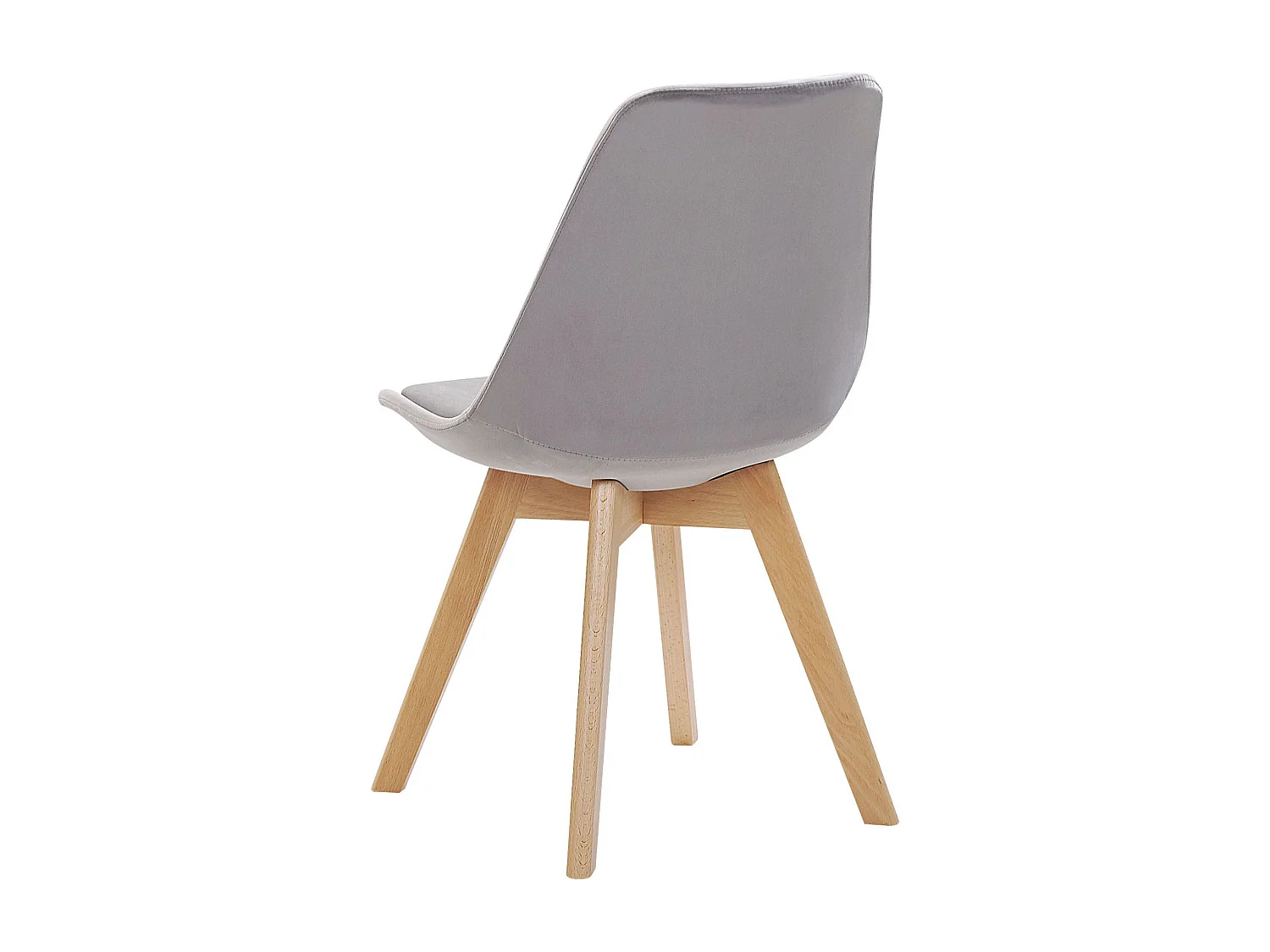 Lot de 2 chaises de salle à manger DAKOTA II Velours Gris