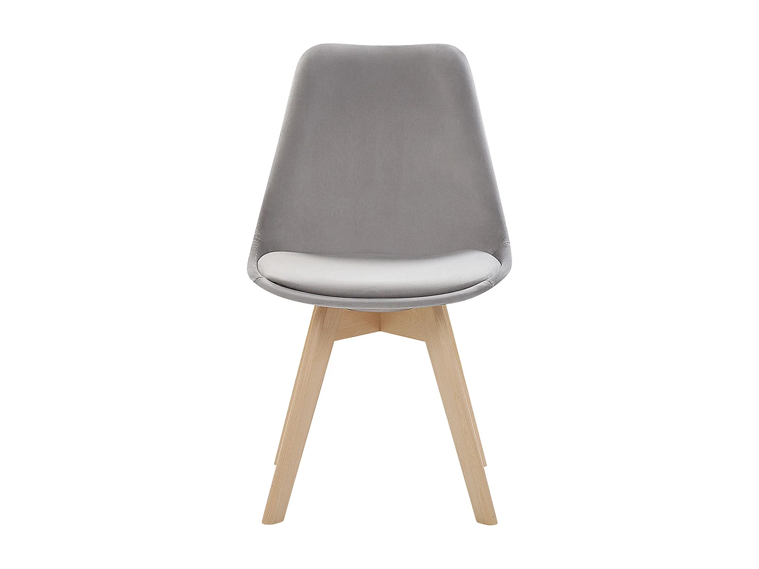 Esszimmerstuhl 2er Set Samtstoff in Grau Küchenstühle Moderne Essstühle Dakota II