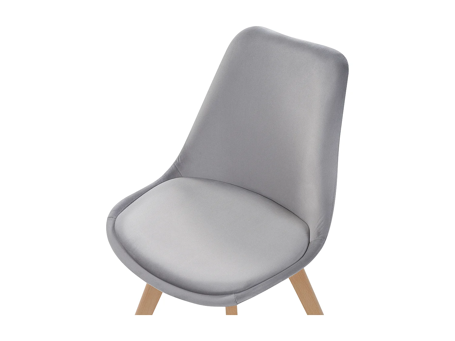 Esszimmerstuhl 2er Set Samtstoff in Grau Küchenstühle Moderne Essstühle Dakota II