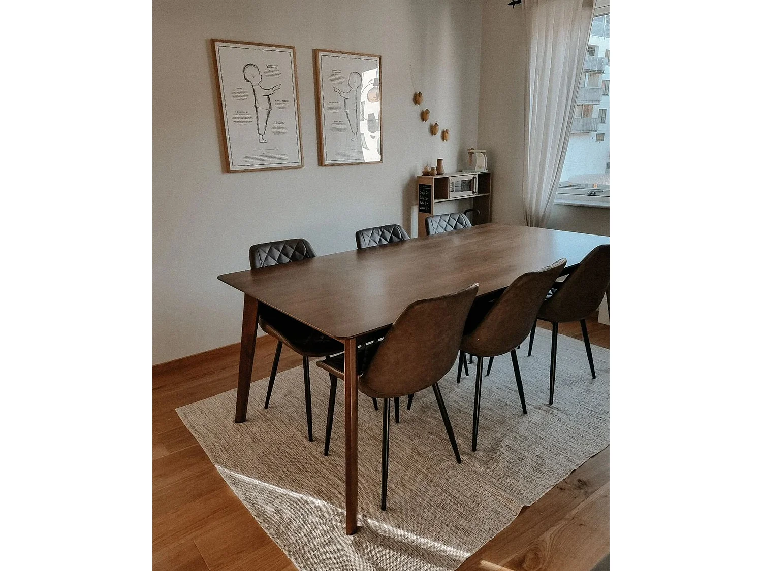 Lot de 2 chaises de salle à manger MARIBEL Cuir PU Marron doré