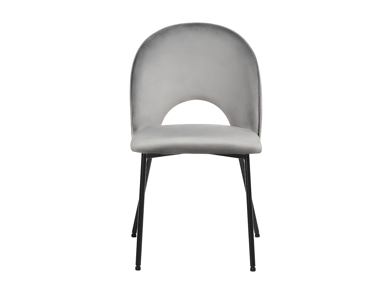 Set di 2 sedie da pranzo COVELO Velluto Grigio