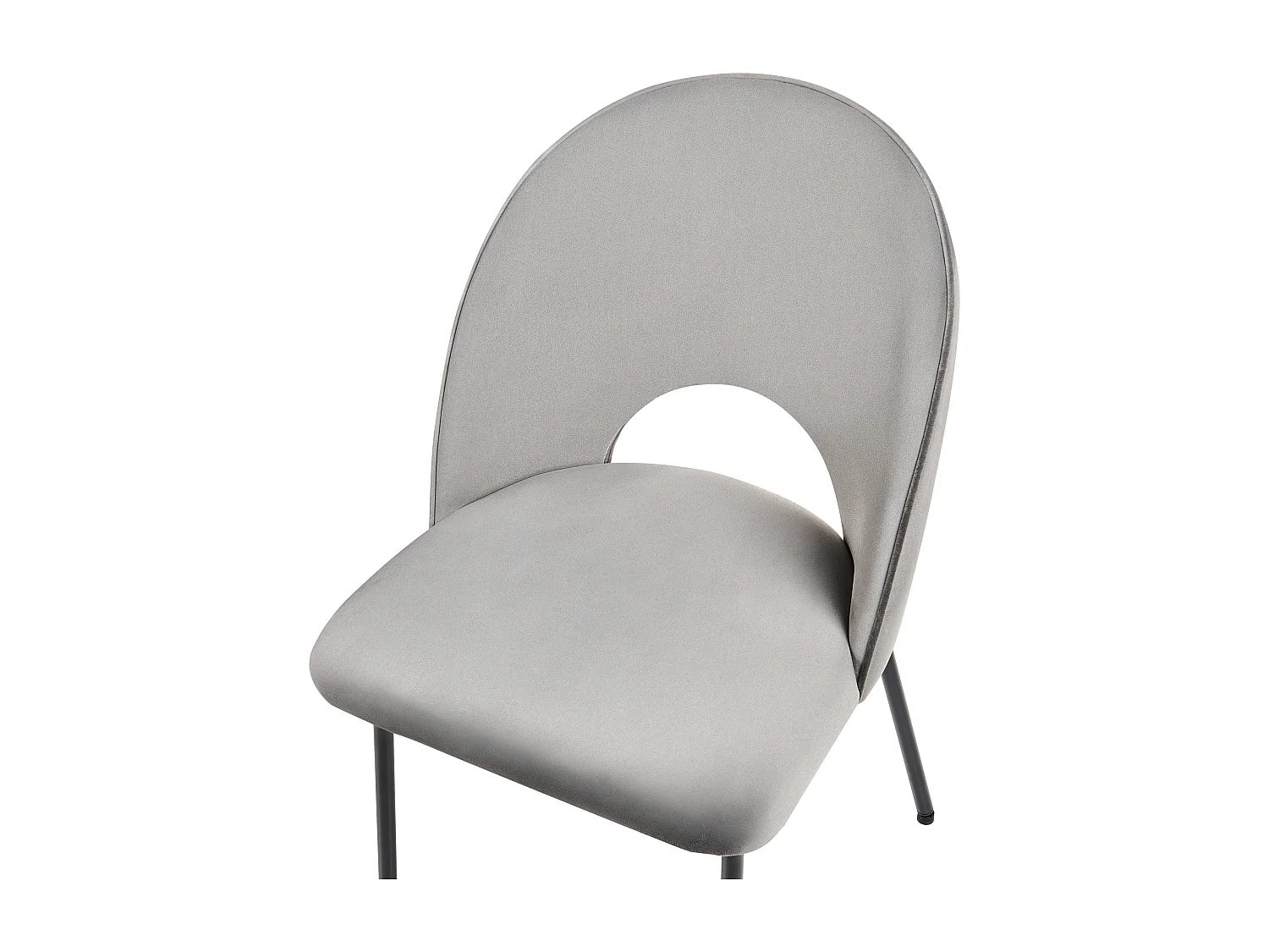 Set di 2 sedie da pranzo COVELO Velluto Grigio