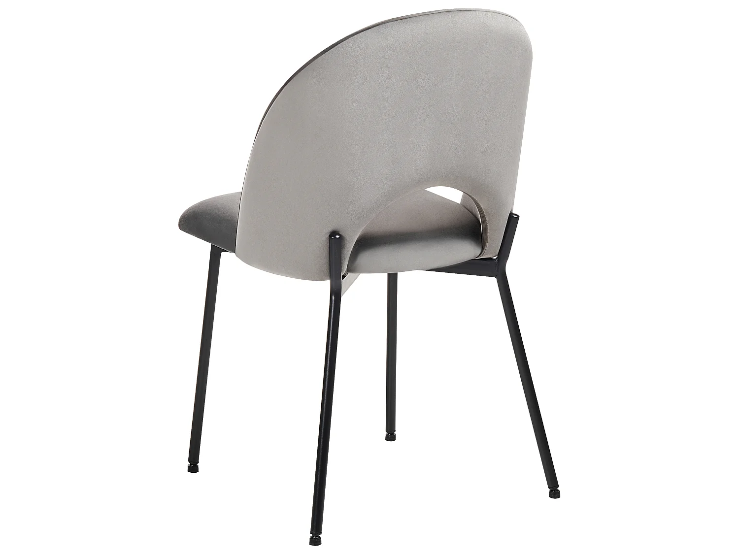 Set of 2 Dining Chairs COVELO Velvet Grey