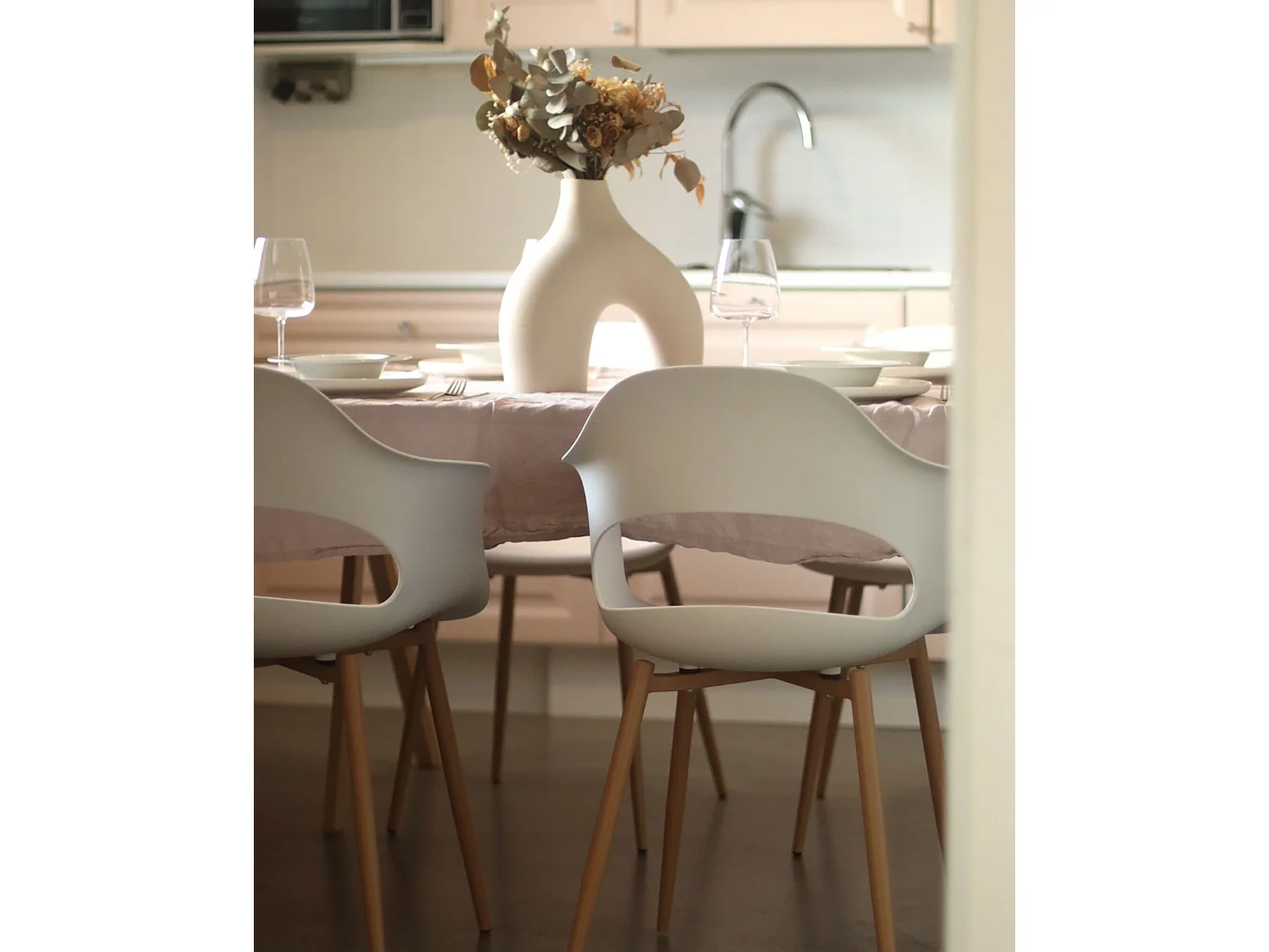 Set van 2 eetkamerstoelen UTICA Wit