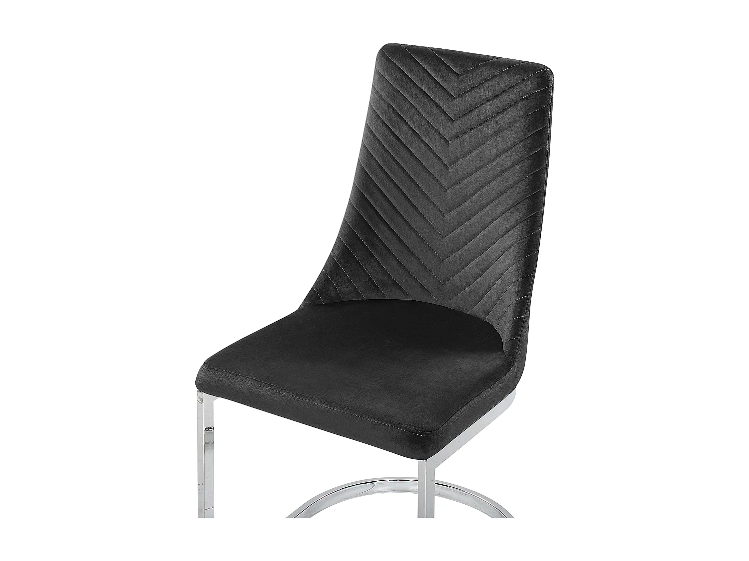 Set van 2 eetkamerstoelen ALTOONA Fluweel Zwart