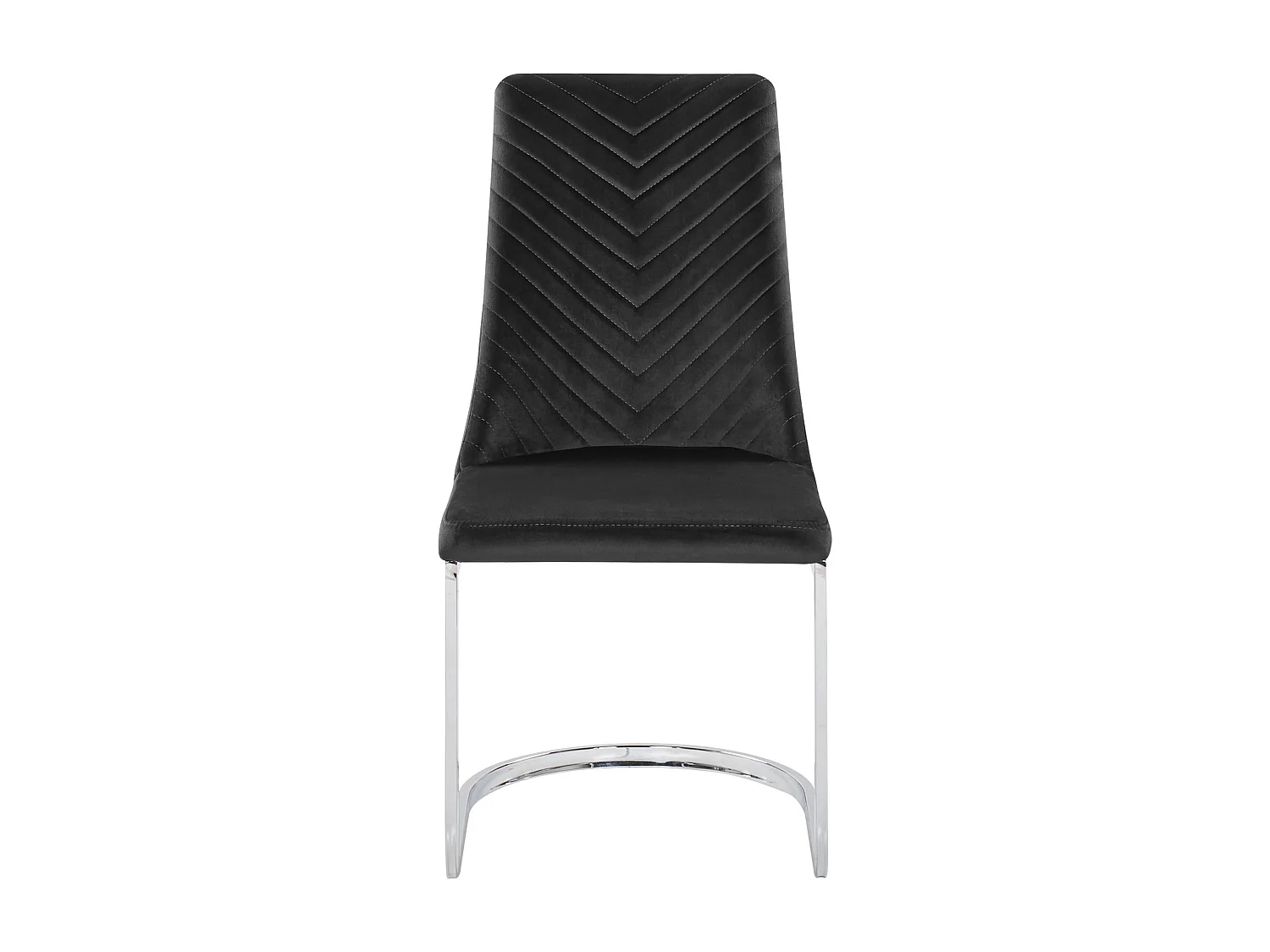 Set van 2 eetkamerstoelen ALTOONA Fluweel Zwart