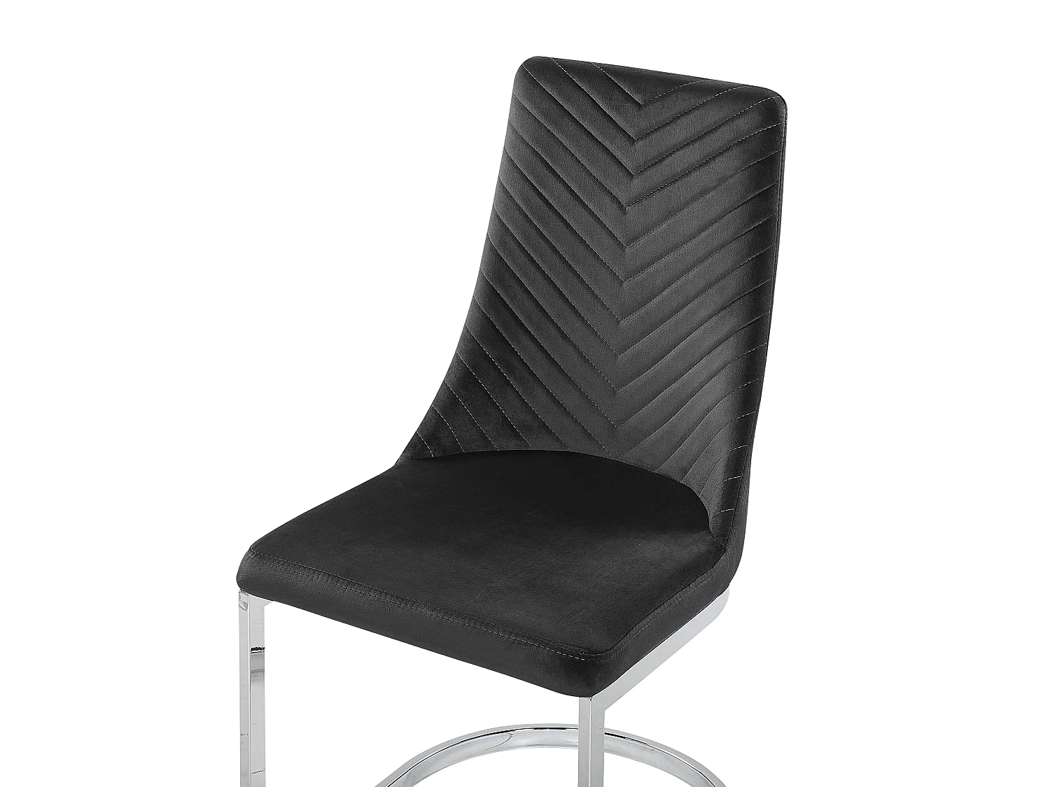 Set van 2 eetkamerstoelen ALTOONA Fluweel Zwart