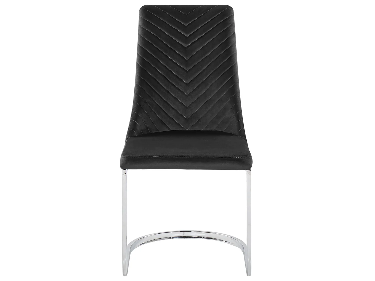 Set van 2 eetkamerstoelen ALTOONA Fluweel Zwart
