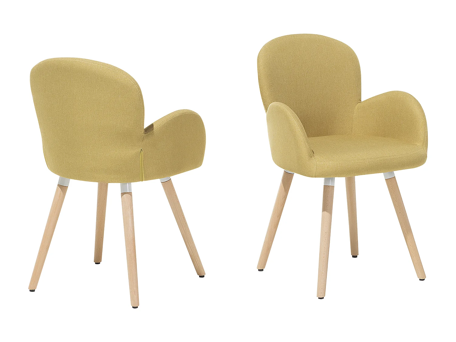Set van 2 eetkamerstoelen BROOKVILLE Geel