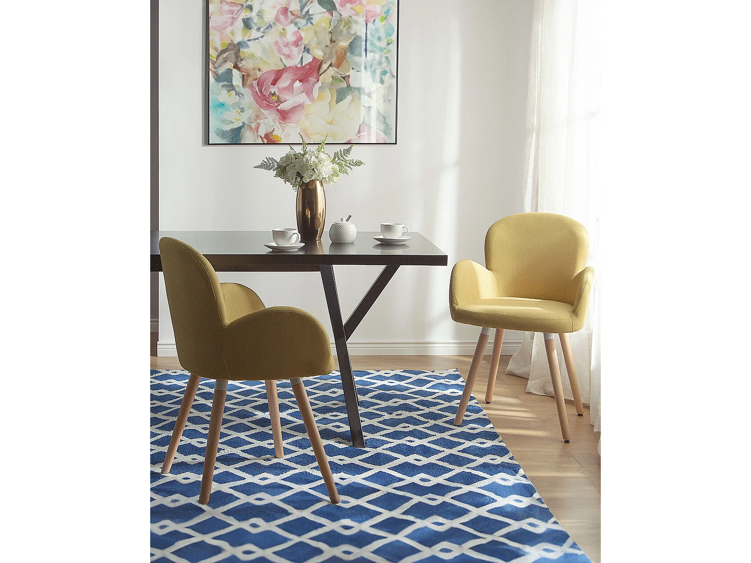 Set di 2 sedie da pranzo BROOKVILLE Giallo