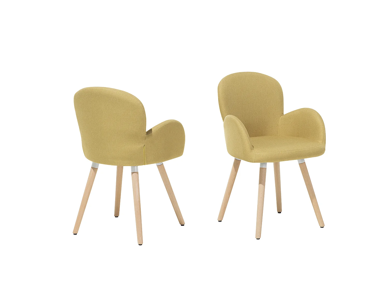 Set van 2 eetkamerstoelen BROOKVILLE Geel
