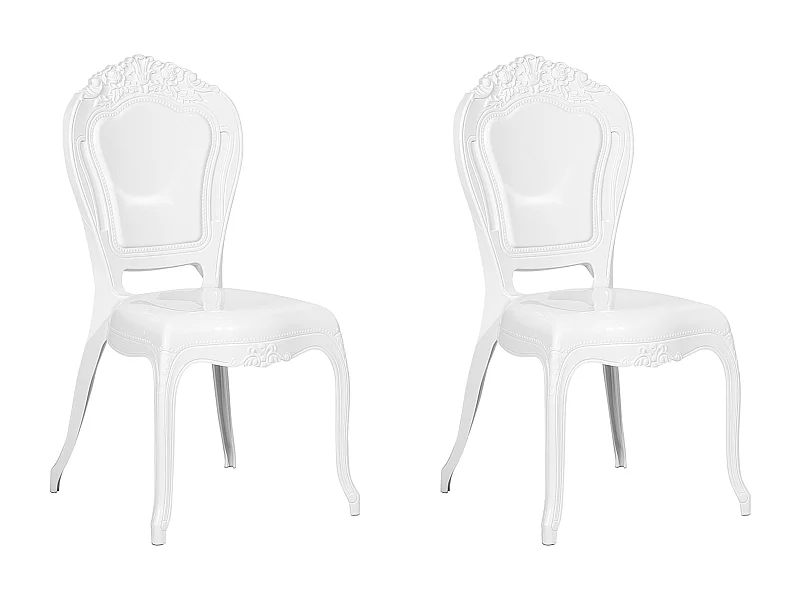 Conjunto de 2 cadeiras de jantar VERMONT Branco