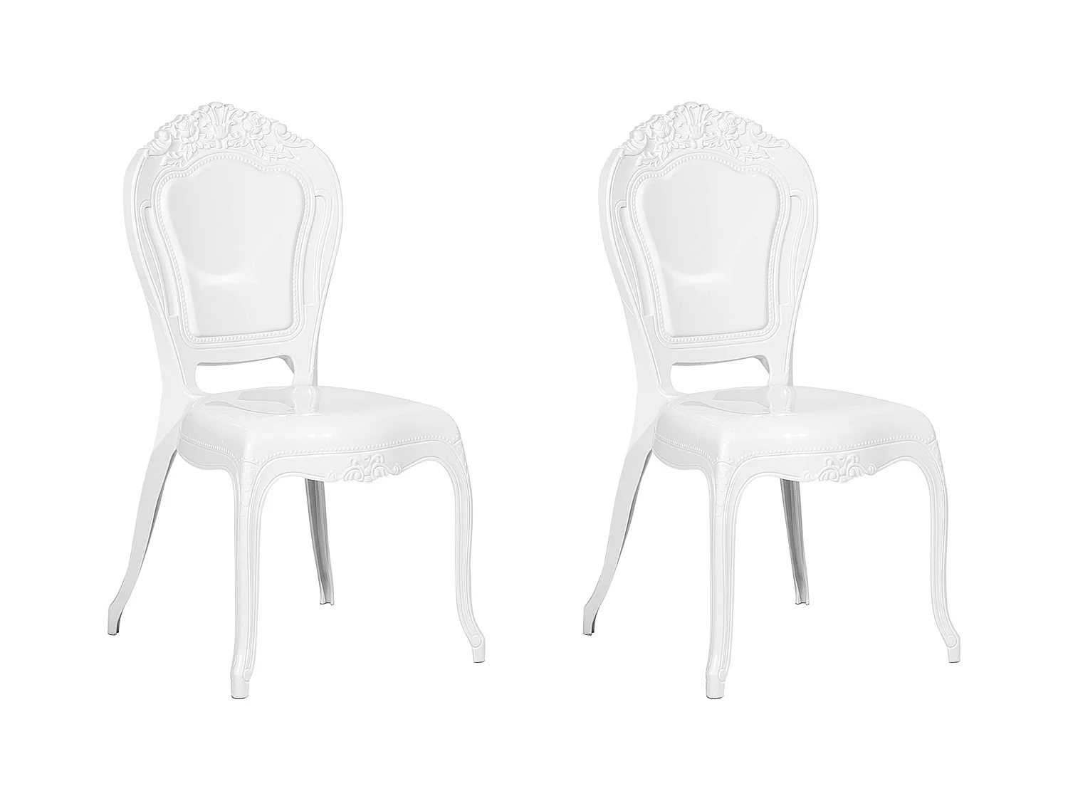 Lot de 2 chaises de salle à manger VERMONT Blanc