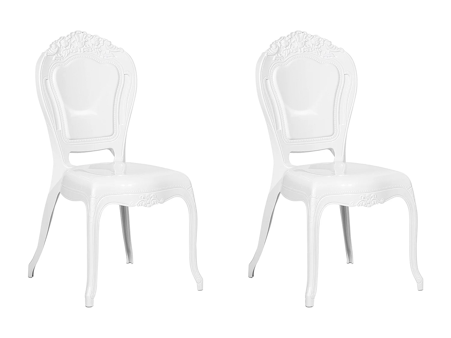 Lot de 2 chaises de salle à manger VERMONT Blanc