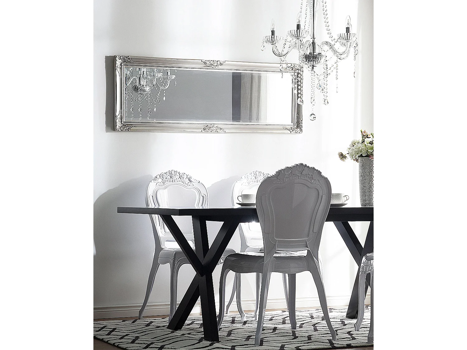 Lot de 2 chaises de salle à manger VERMONT Blanc