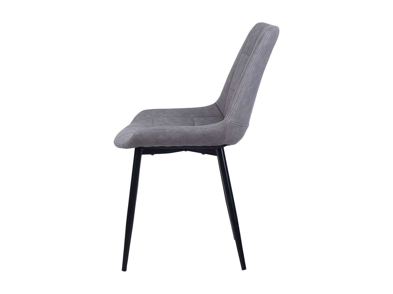 Lot de 2 chaises de salle à manger MELROSE II Cuir PU Gris