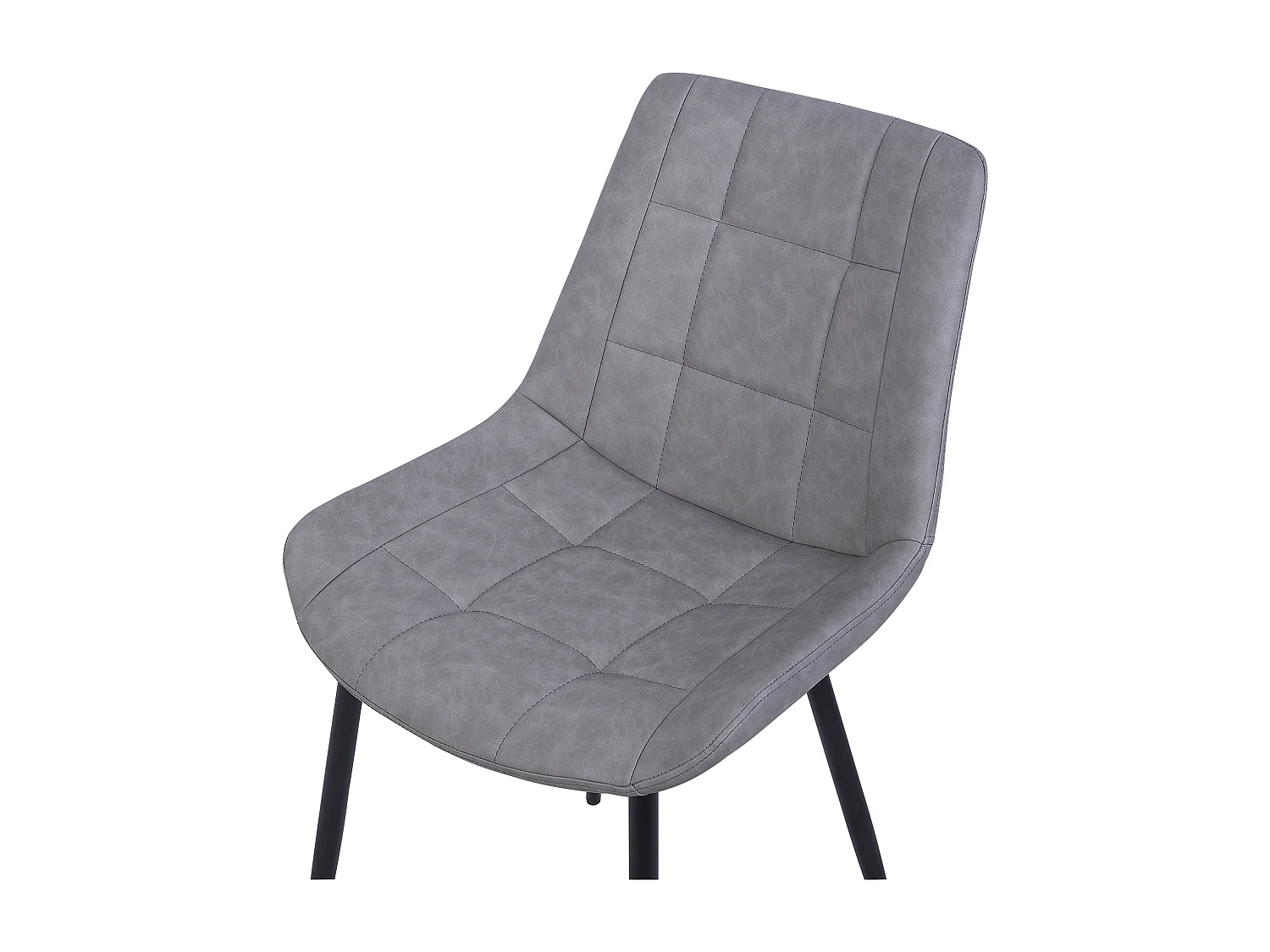 Lot de 2 chaises de salle à manger MELROSE II Cuir PU Gris