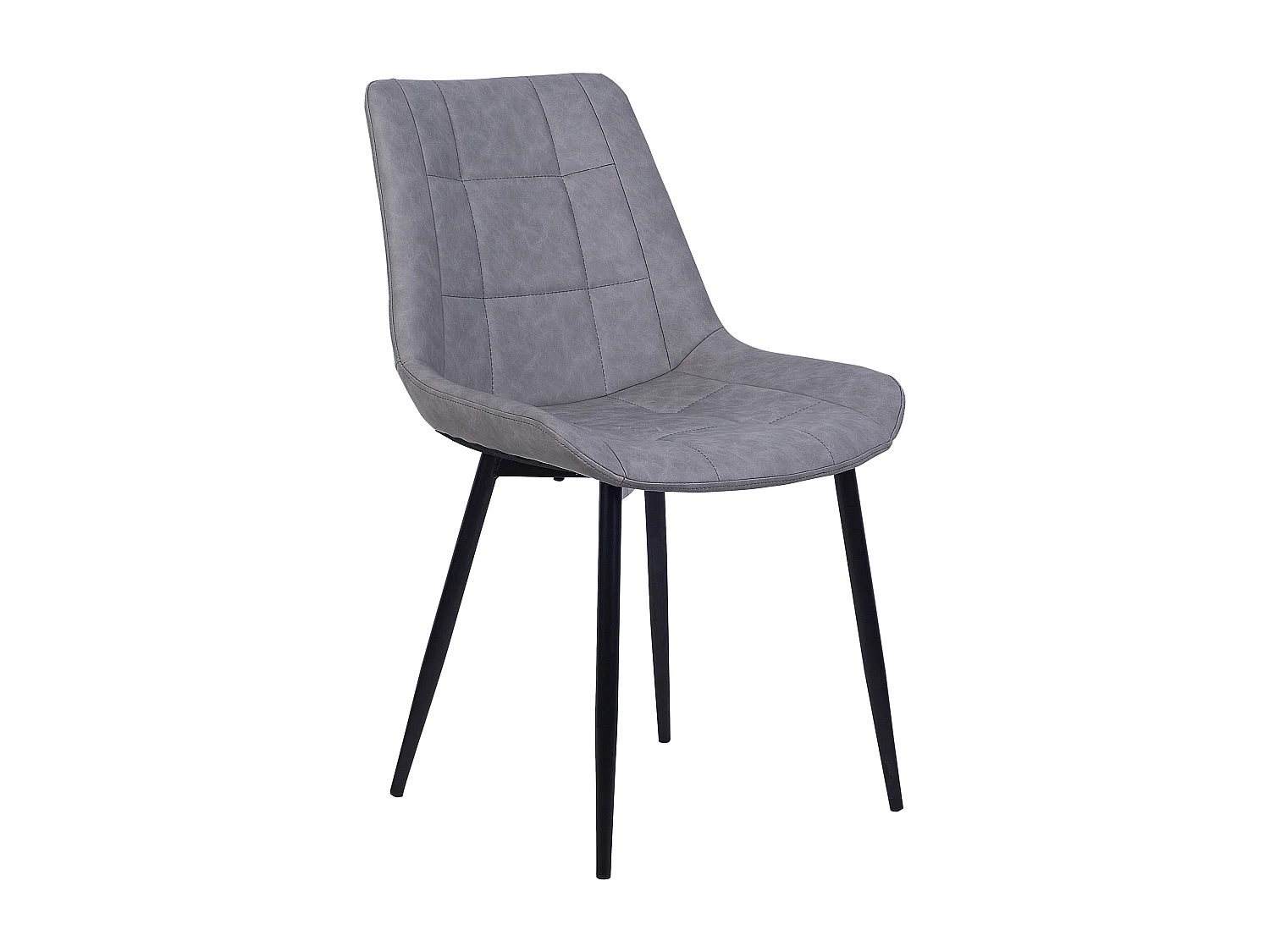 Set van 2 eetkamerstoelen MELROSE II Kunstleer Grijs