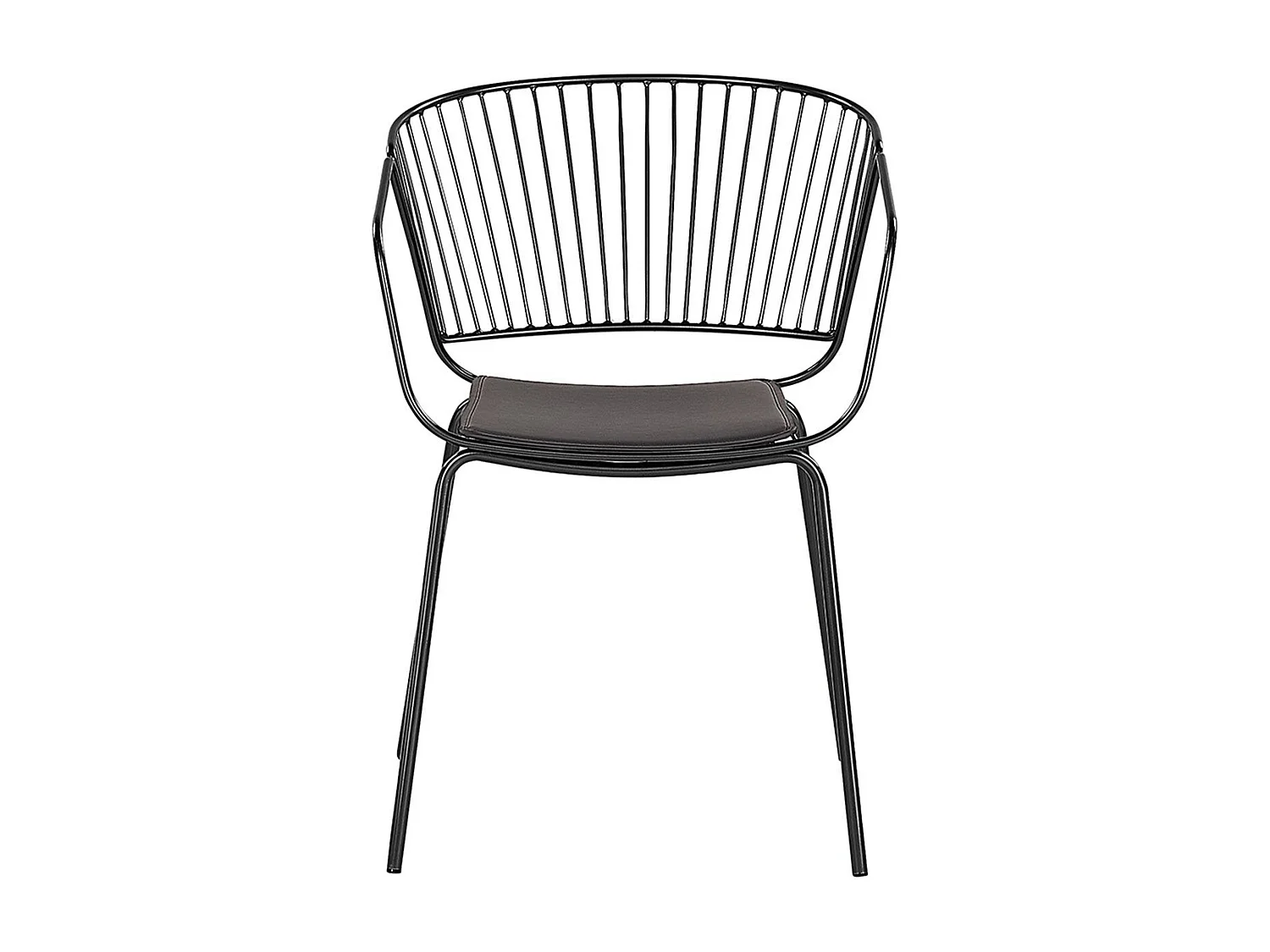 Set mit 2 Esszimmerstühlen Metall Schwarz Kunstleder Rigby