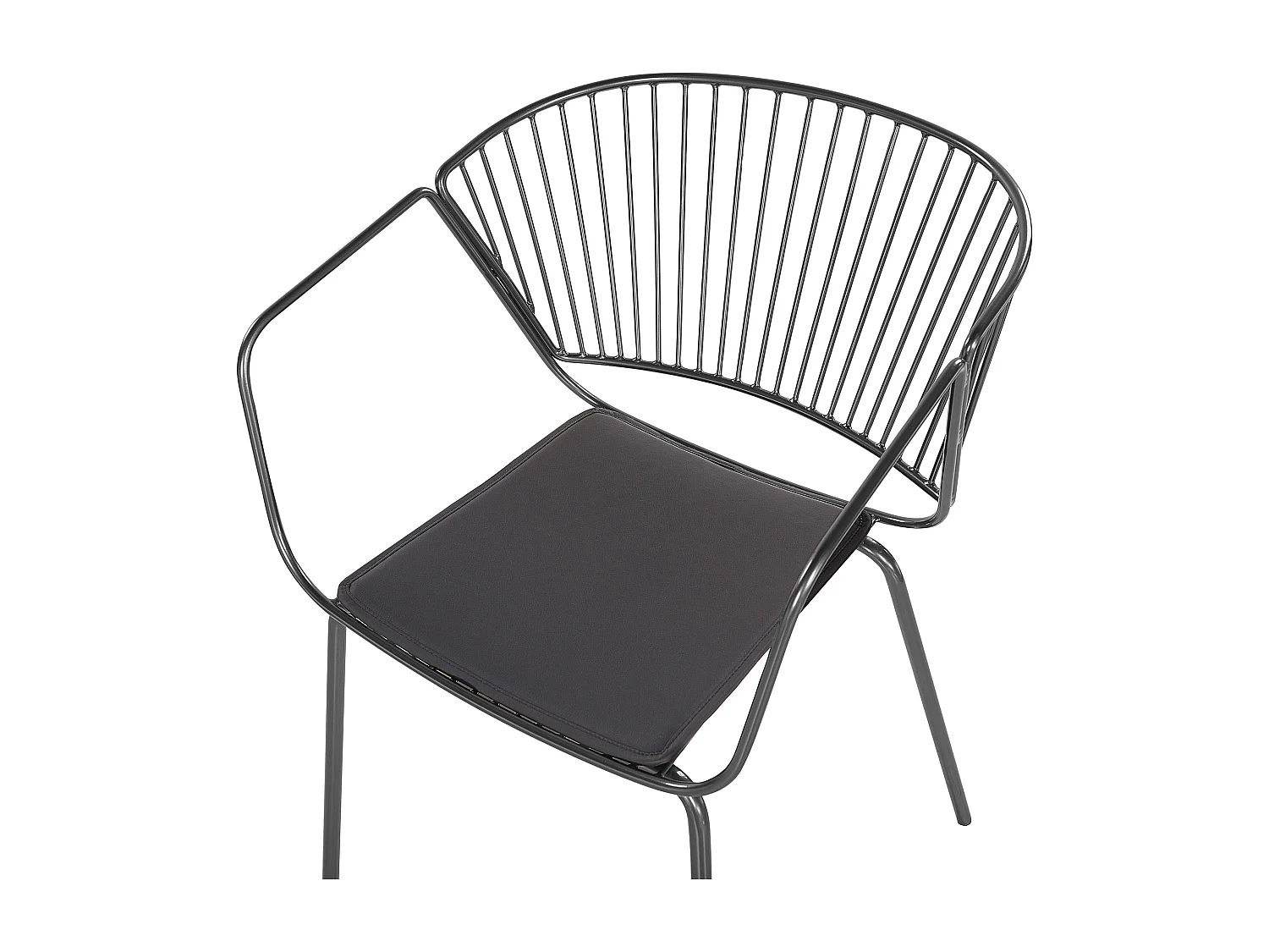 Set mit 2 Esszimmerstühlen Metall Schwarz Kunstleder Rigby