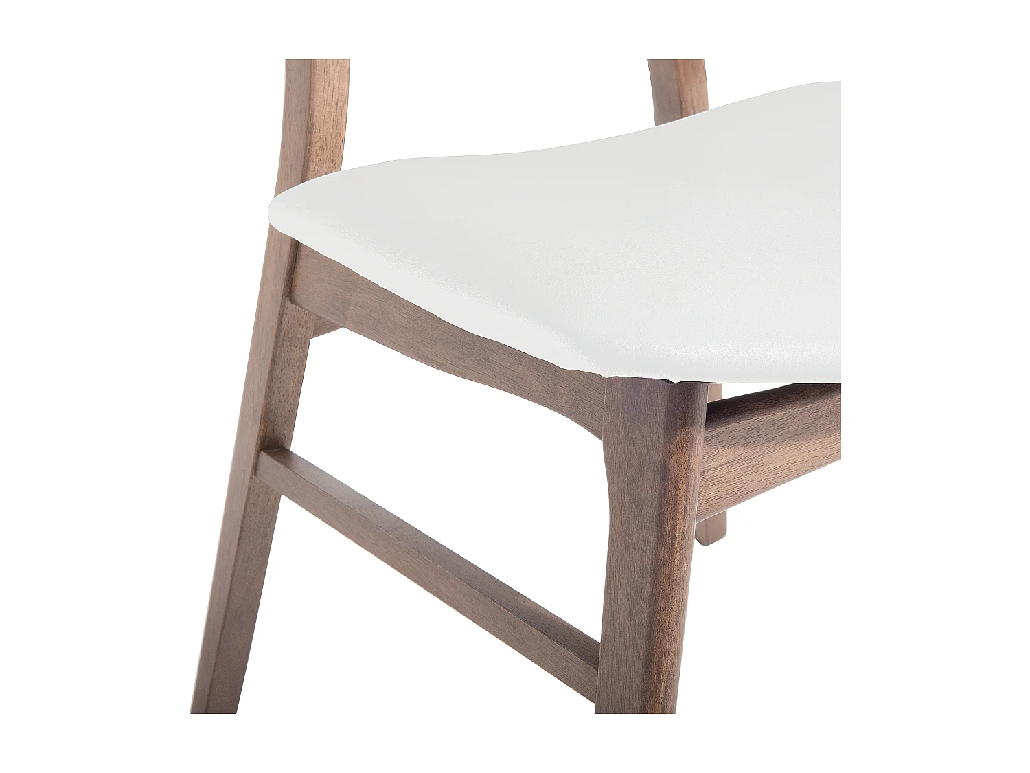 2 chaises en simili cuir blanc LYNN