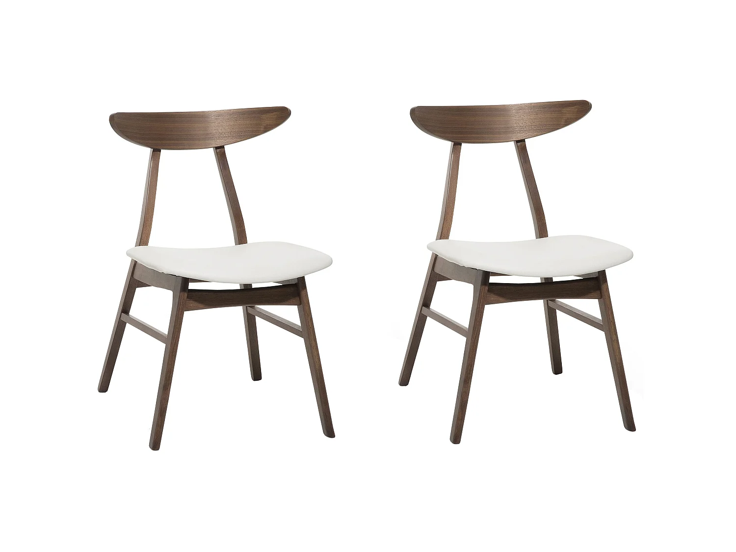 Esszimmerstuhl 2er Set LYNN Holz Weiss