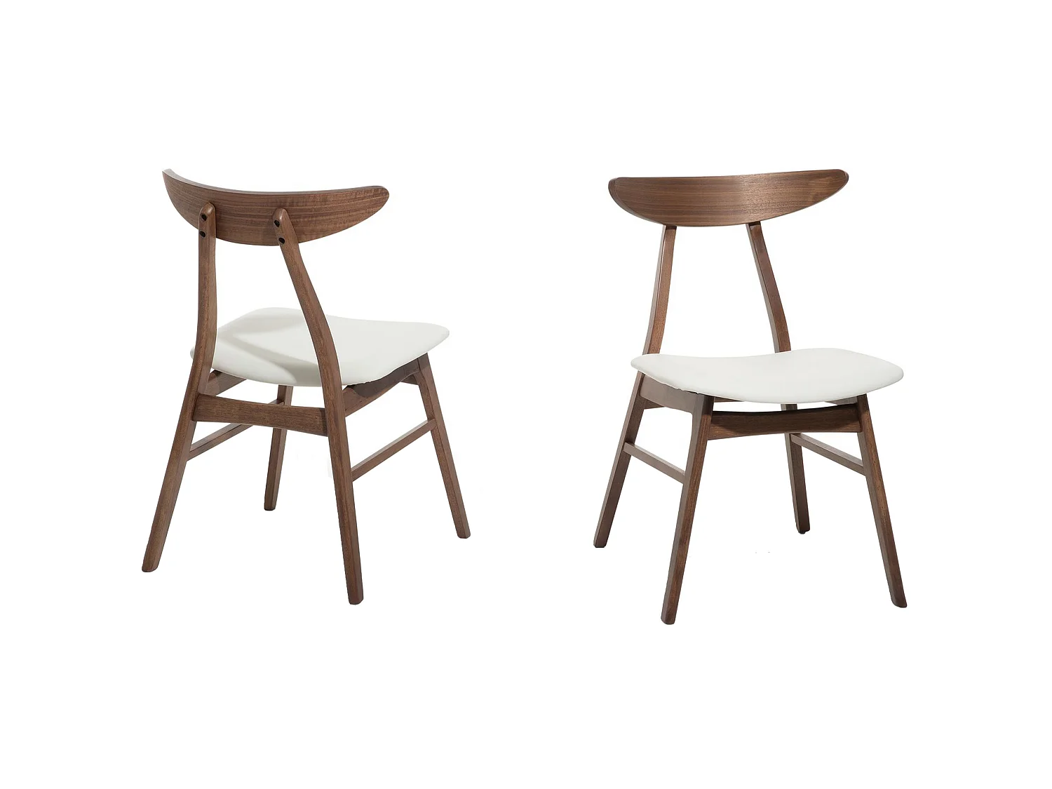 Esszimmerstuhl 2er Set LYNN Holz Weiss