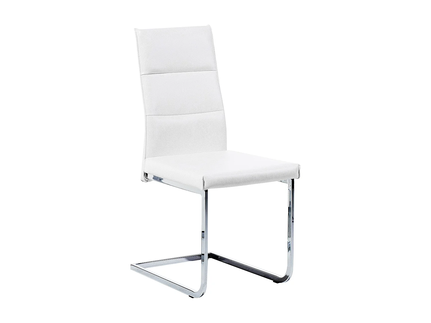 Conjunto de 2 sillas de comedor ROCKFORD Piel sintética Blanco