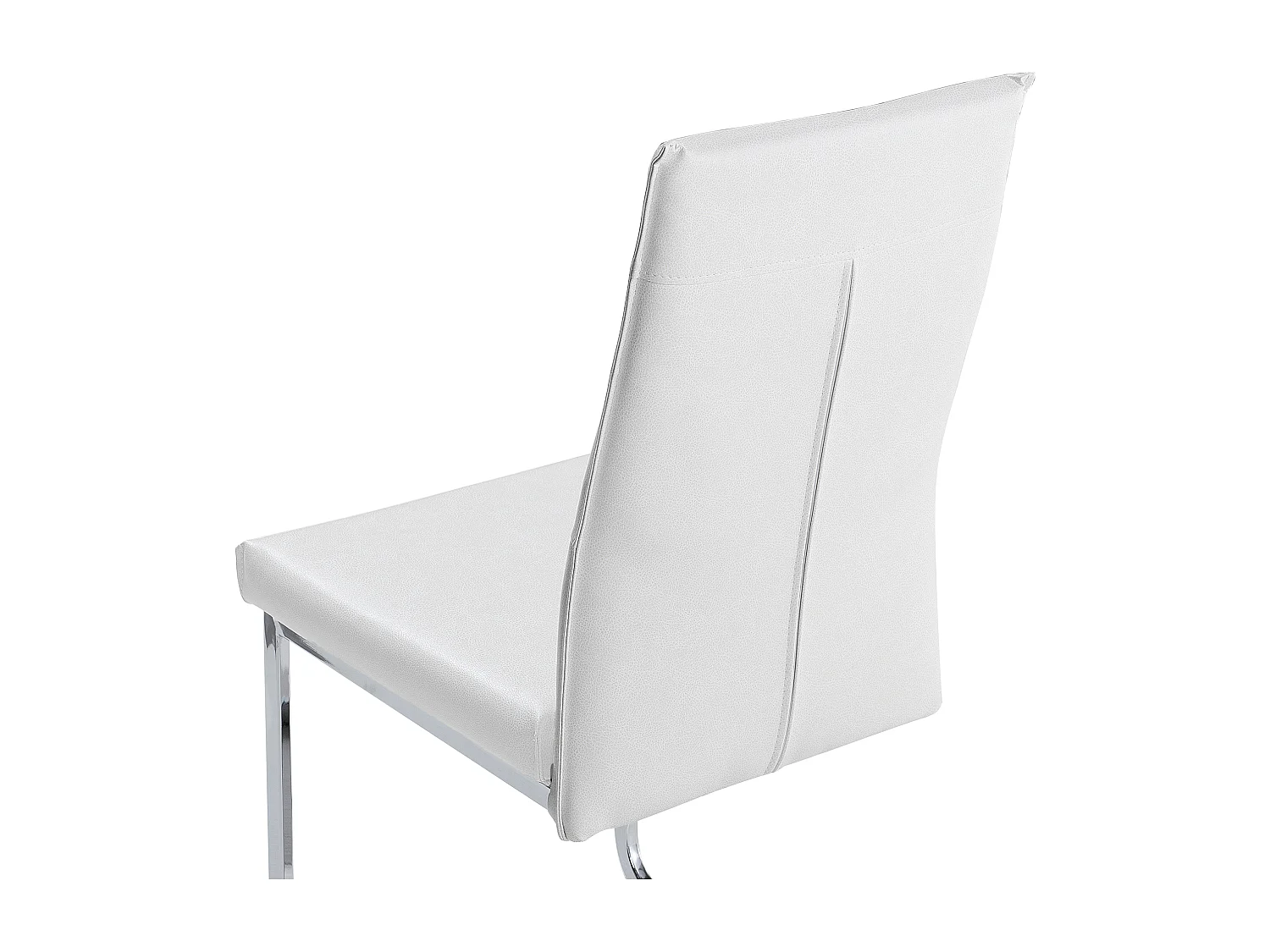 Conjunto de 2 sillas de comedor ROCKFORD Piel sintética Blanco