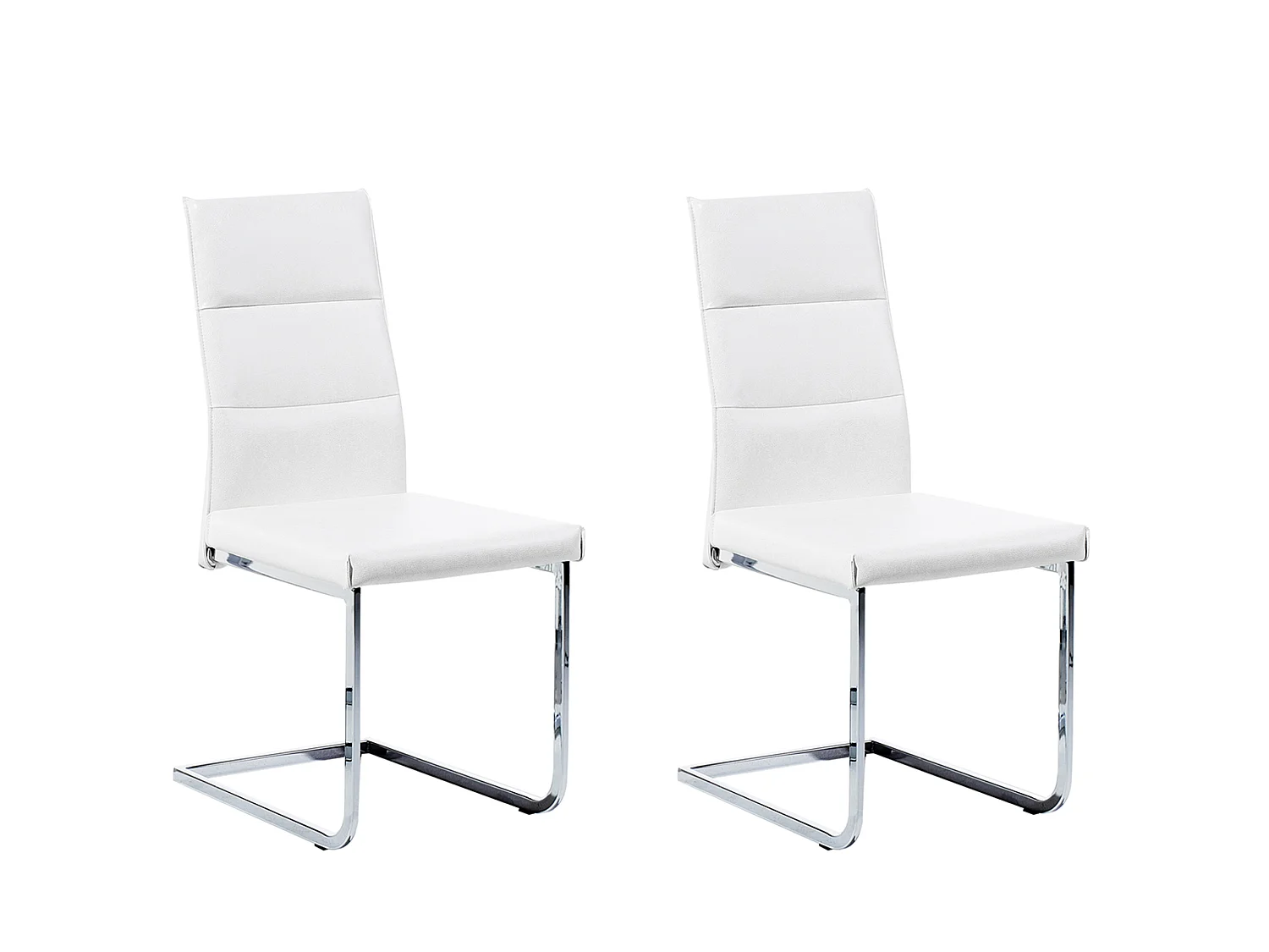 Set van 2 eetkamerstoelen ROCKFORD Kunstleer Wit