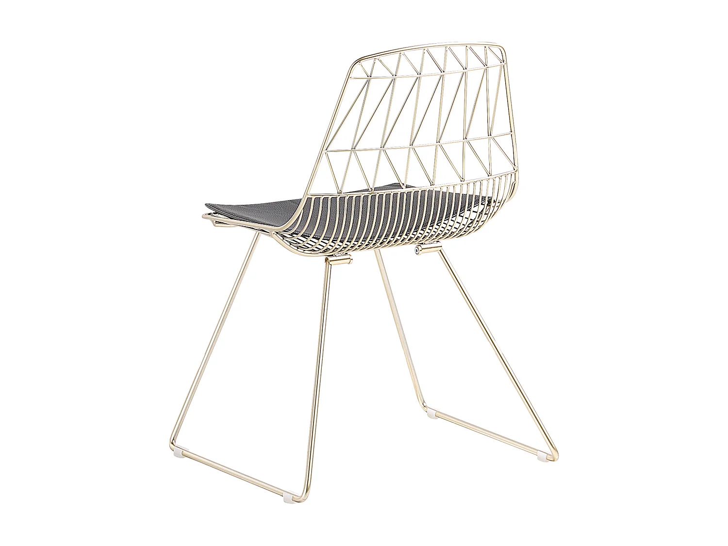 Lot de 2 chaises de salle à manger HARLAN Métal Doré