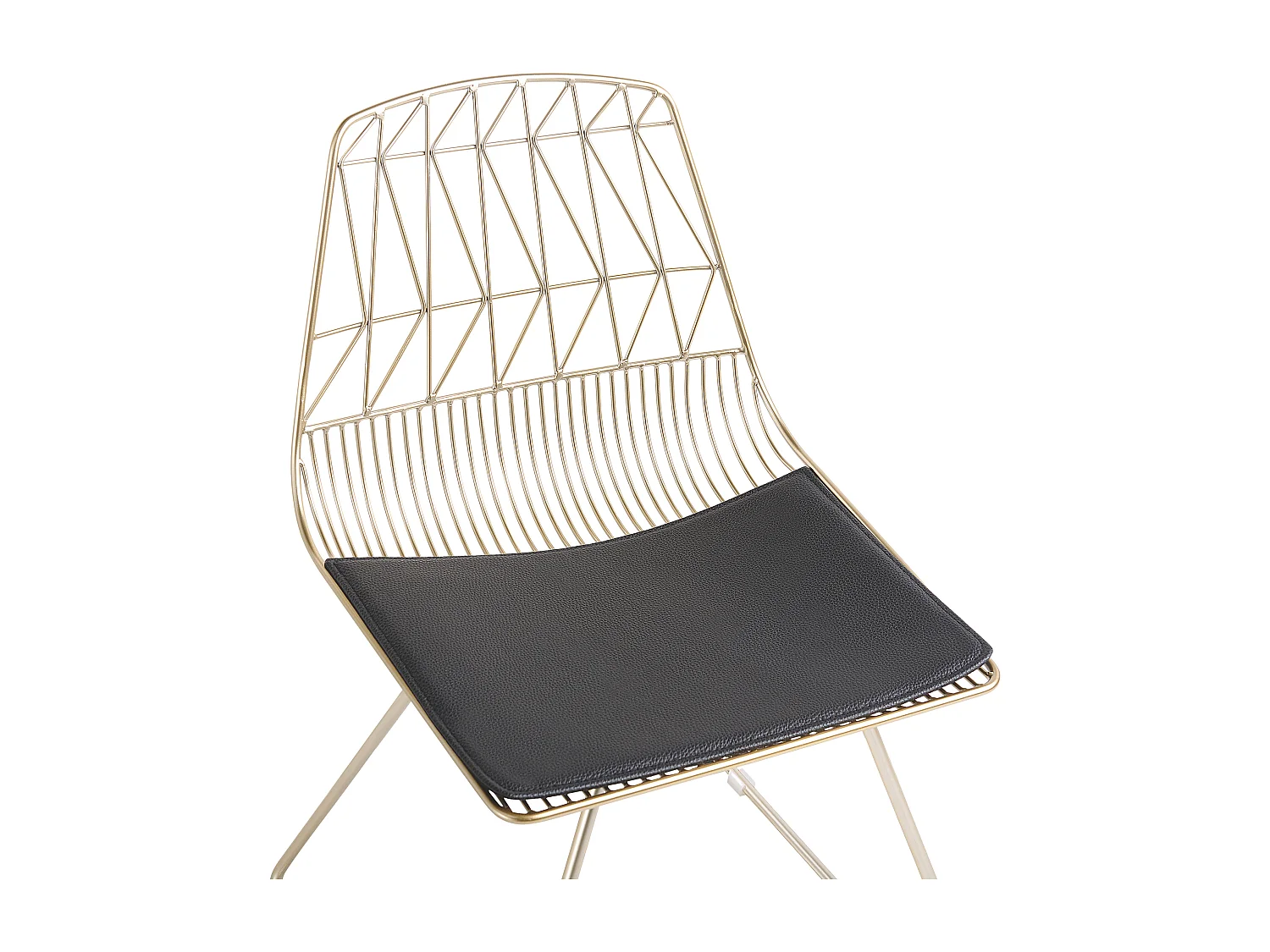 Lot de 2 chaises de salle à manger HARLAN Métal Doré