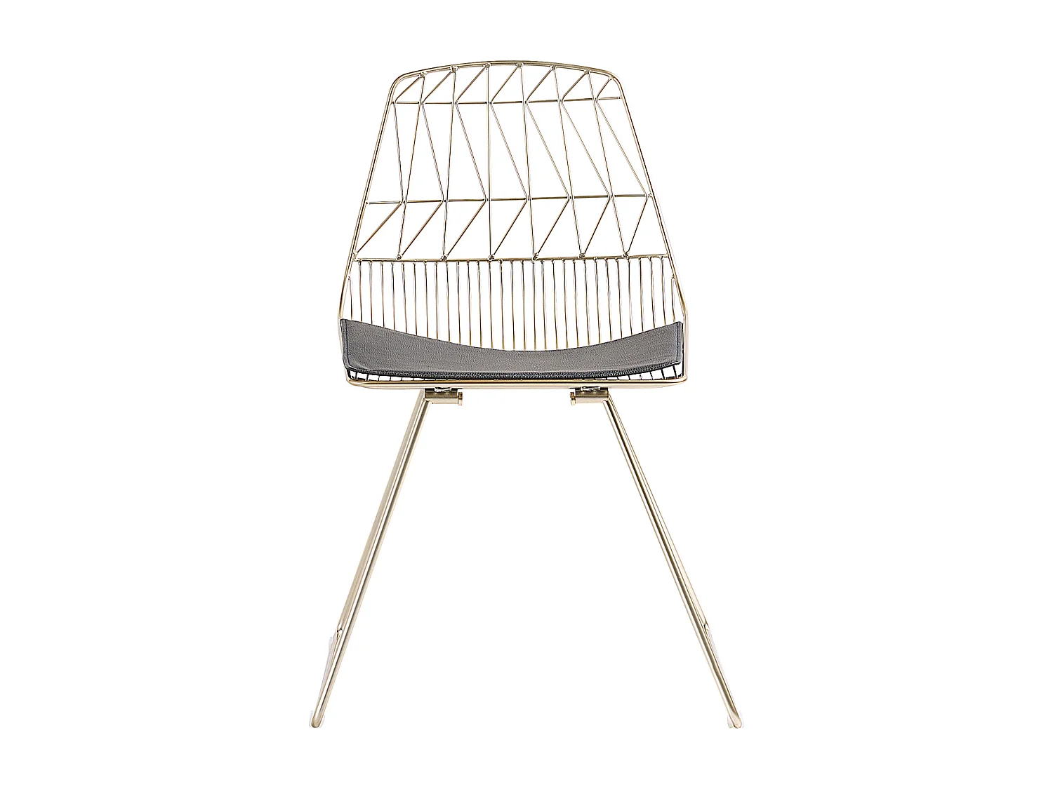 Lot de 2 chaises de salle à manger HARLAN Métal Doré